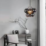 Modern Colorful Clear Glass Bubble Pendant Light Chandelier Image - 9