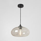 Modern Colorful Clear Glass Globe Pendant Light Image - 12