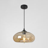 Modern Colorful Clear Glass Globe Pendant Light Image - 8