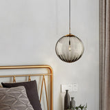 Modern Colorful Clear Glass Globe Pendant Lights Flexible Length Image - 1