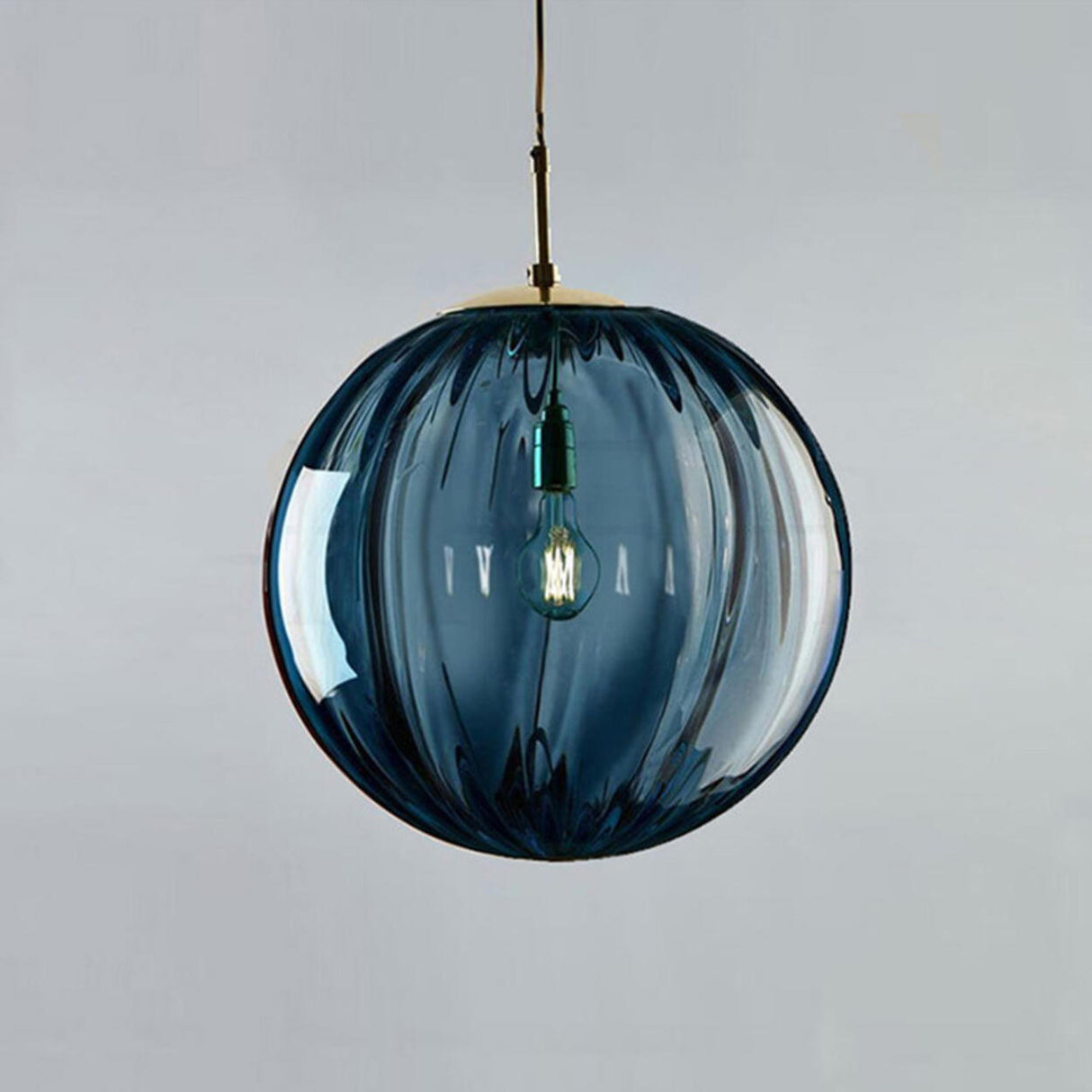 Modern Colorful Clear Glass Globe Pendant Lights Flexible Length Image - 12