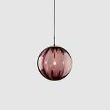 Modern Colorful Clear Glass Globe Pendant Lights Flexible Length Image - 2