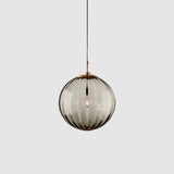 Modern Colorful Clear Glass Globe Pendant Lights Flexible Length Image - 5