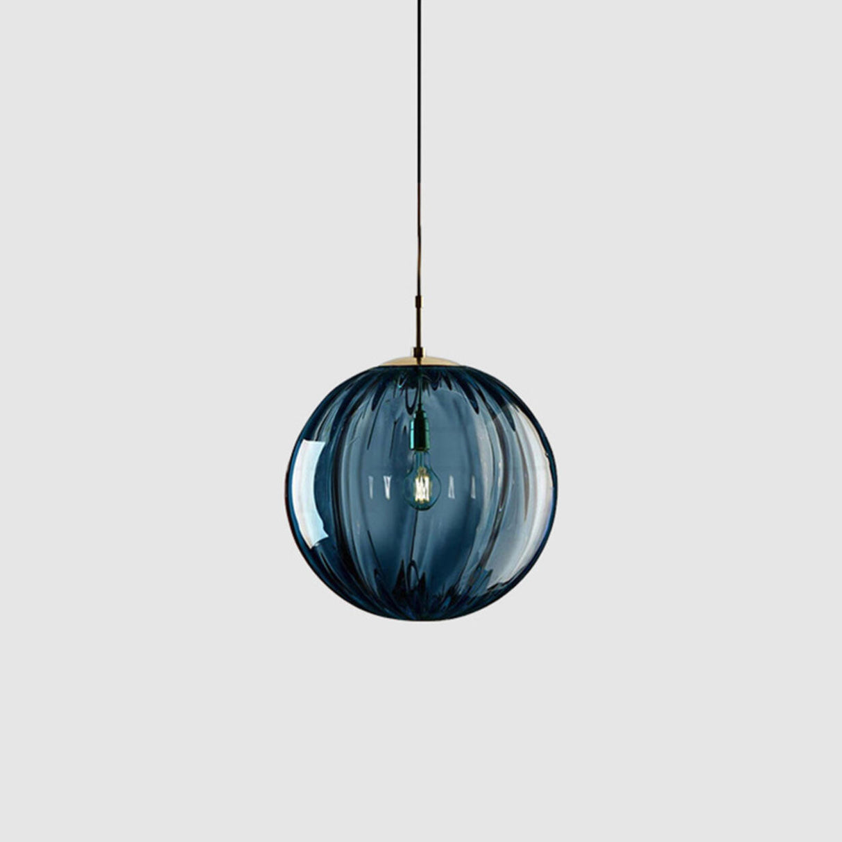 Modern Colorful Clear Glass Globe Pendant Lights Flexible Length Image - 7