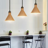 Modern Colorful Cone Metal Dining Room Pendant Light Image - 27