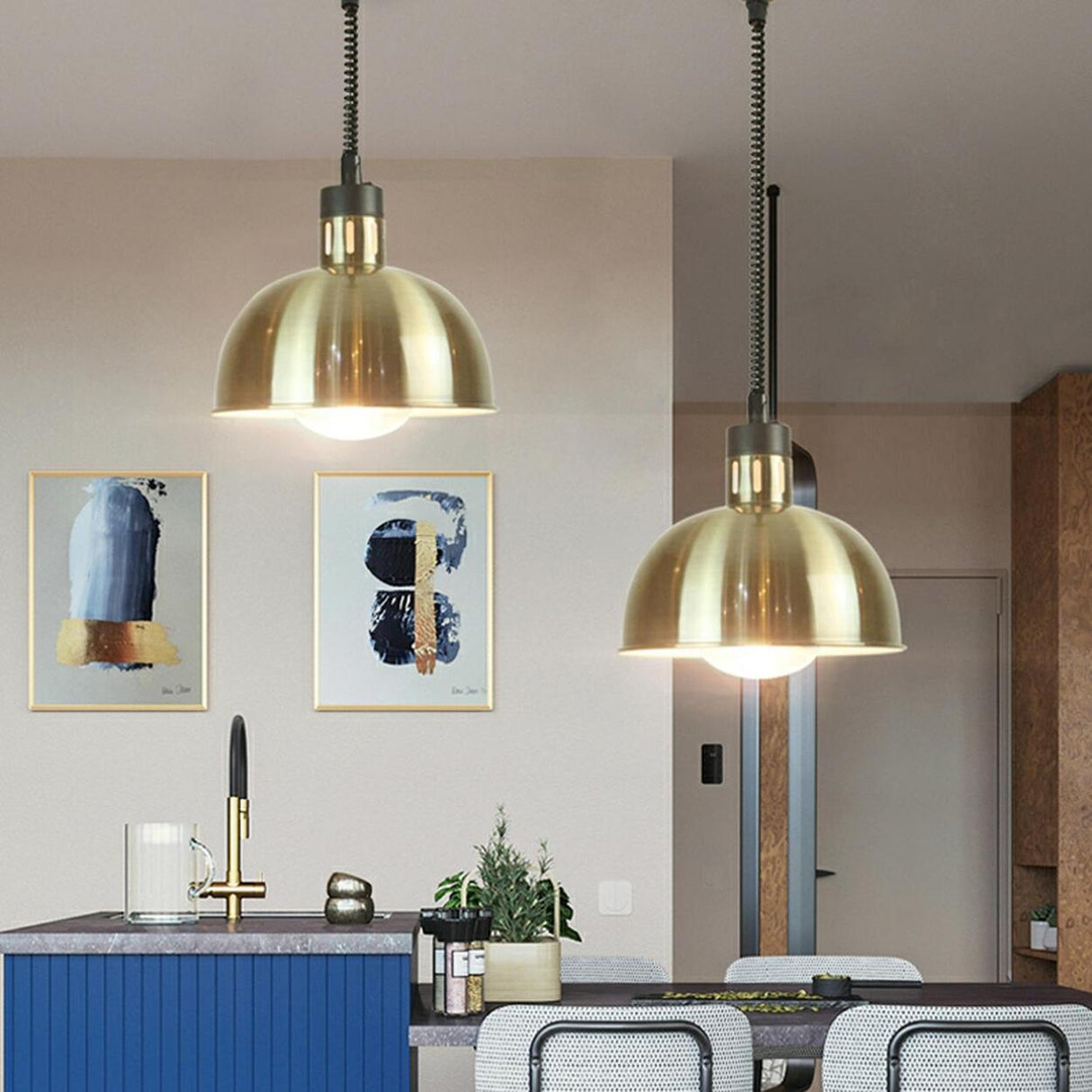 Modern Colorful Cone Metal Dining Room Pendant Light Image - 28