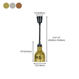 Modern Colorful Cone Metal Dining Room Pendant Light #size