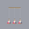 Modern Colorful Cone Round Dining Room Pendant Light Image - 5