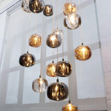 Modern Colorful Cube Mirrored Glass Pendant Light Image - 16