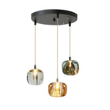 Modern Colorful Cube Mirrored Glass Pendant Light Image - 18