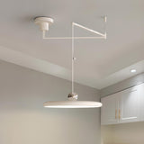 Modern Colorful Disc Acrylic LED Adjustable Pendant Light Image - 10