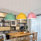 Modern Colorful Geometric Metal Dining Room Pendant Light Image - 1