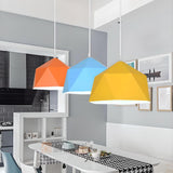 Modern Colorful Geometric Metal Dining Room Pendant Light Image - 9