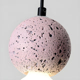 Modern Colorful Globe Glass Stone Pendant Lights Image - 9