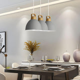 Modern Colorful Metal Dome Dining Room Pendant Light Image - 7