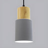 Modern Colorful Metal Wooden Cylinder Pendant LIght Image - 6