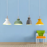 Modern Colorful Mini Metal Bell Pendant Light Set Image - 4