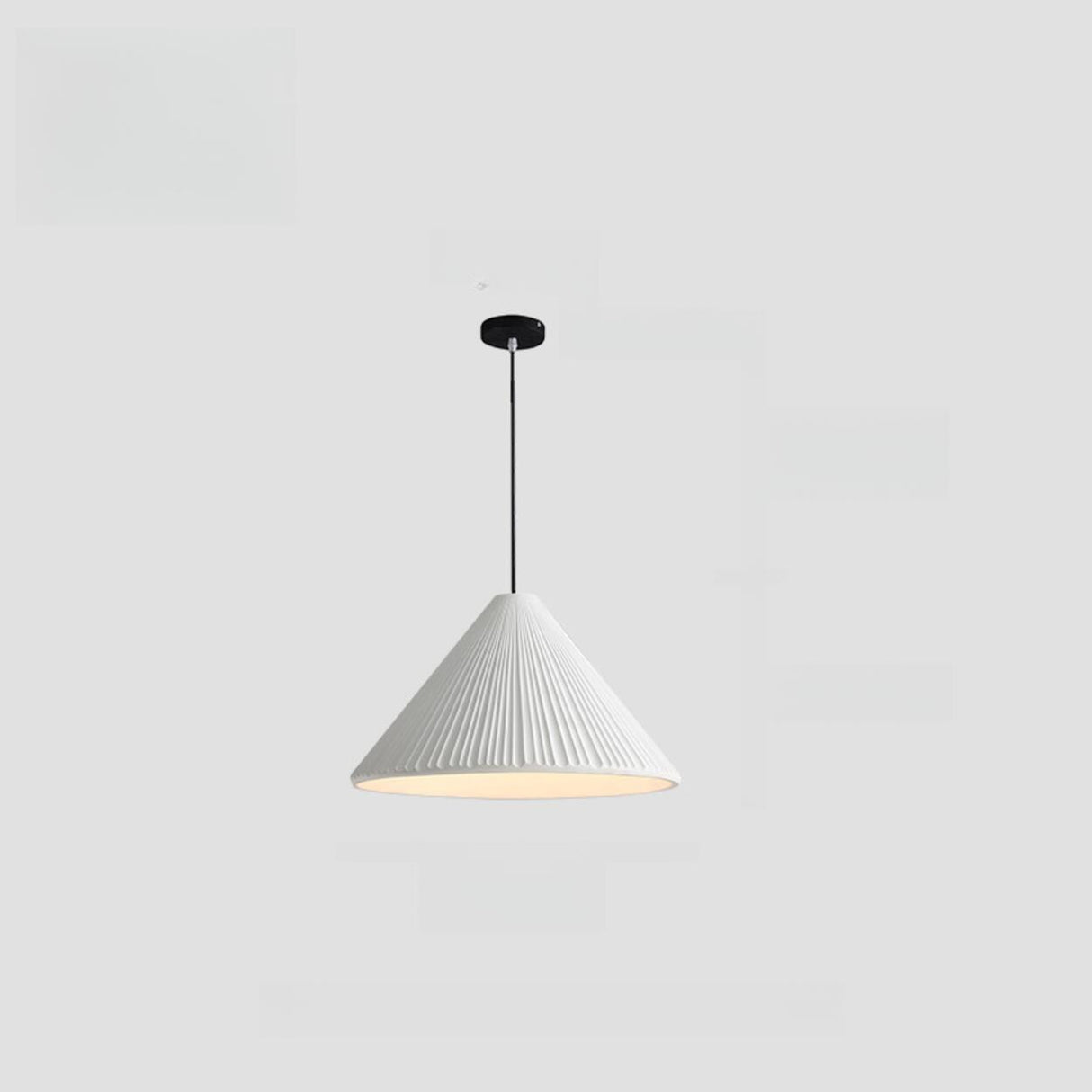 Modern Colorful Pleated Resin Cone LED Pendant Light Image - 11