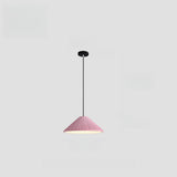 Modern Colorful Pleated Resin Cone LED Pendant Light Image - 13