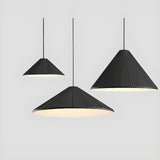 Modern Colorful Pleated Resin Cone LED Pendant Light Image - 22