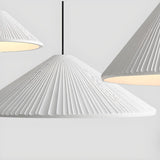 Modern Colorful Pleated Resin Cone LED Pendant Light Image - 23