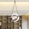 Modern Colorful Transparent Glass Orb Yellow Pendant Light Image - 9