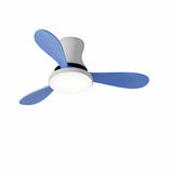 Modern Colorful Wood 3 Blades Ceiling Fan with Light Image - 5