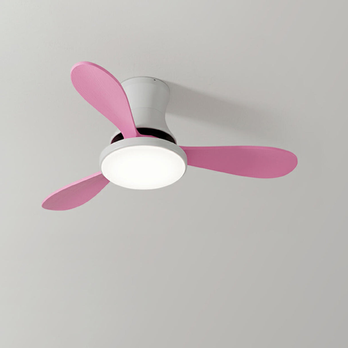 Modern Colorful Wood 3 Blades Ceiling Fan with Light Image - 8