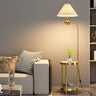 Modern Cone and Gold Floor Lamp with Storage Shelf Image - 14