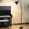 Modern Cone Black Adjustable Metal LED Floor Lamp Image - 12