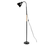 Modern Cone Black Adjustable Metal LED Floor Lamp Image - 5