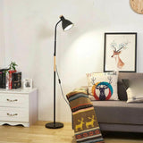 Modern Cone Black Metal Living Room LED Floor Lamp Image - 3