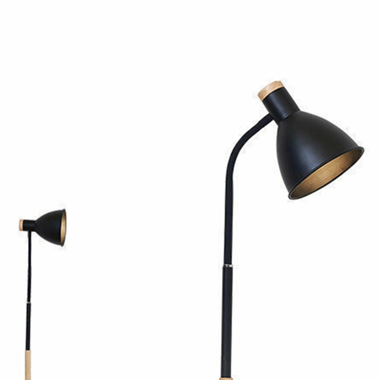 Modern Cone Black Metal Living Room LED Floor Lamp Image - 6