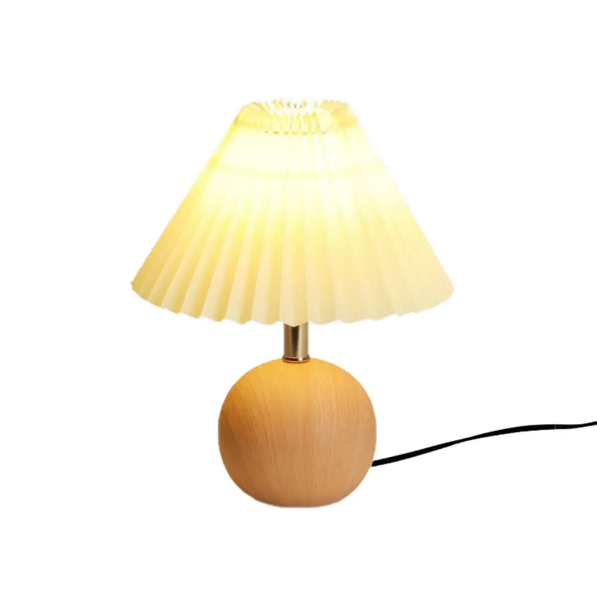 Modern Cone Ceramic Table Lamp for Bedroom, Off-White Image - 10