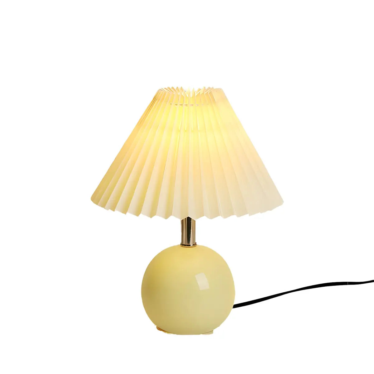 Modern Cone Ceramic Table Lamp for Bedroom, Off-White Image - 11