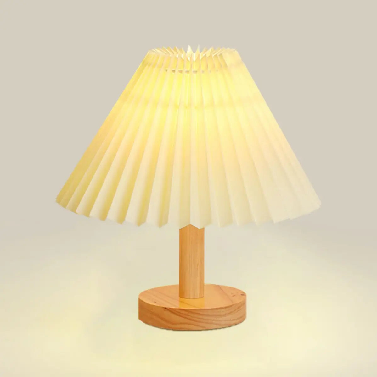 Modern Cone Ceramic Table Lamp for Bedroom, Off-White Image - 18