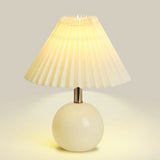 Modern Cone Ceramic Table Lamp for Bedroom, Off-White Image - 19