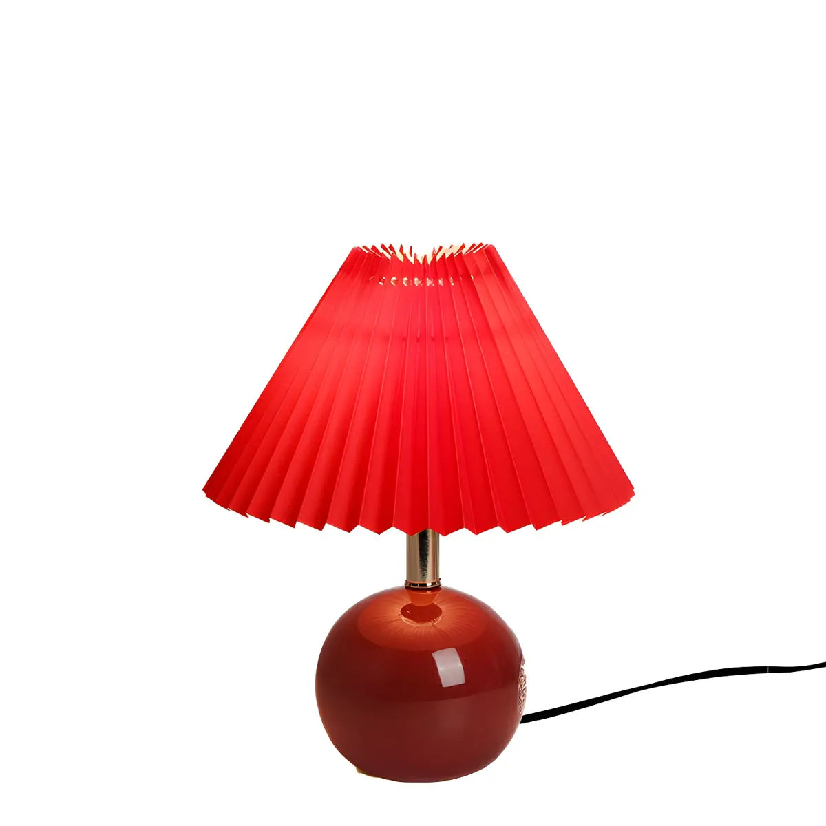 Modern Cone Ceramic Table Lamp for Bedroom, Off-White Image - 2