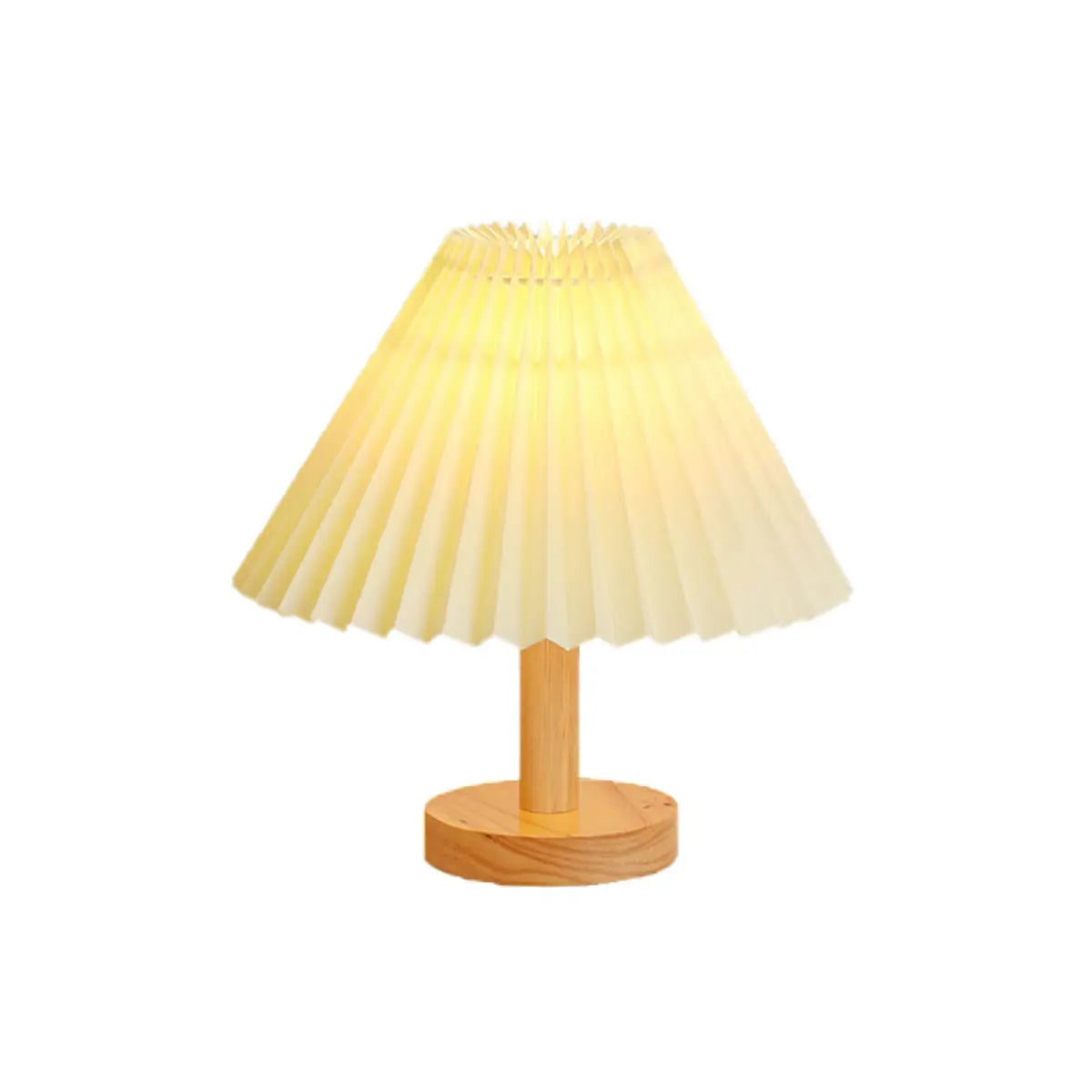 Modern Cone Ceramic Table Lamp for Bedroom, Off-White Image - 21