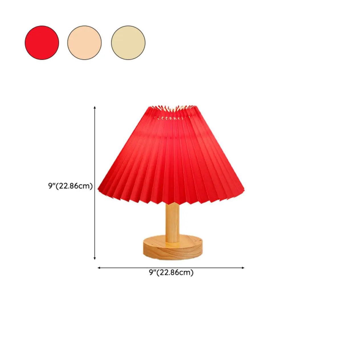 Modern Cone Ceramic Table Lamp for Bedroom, Off-White 