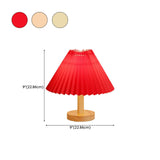 Modern Cone Ceramic Table Lamp for Bedroom, Off-White #size