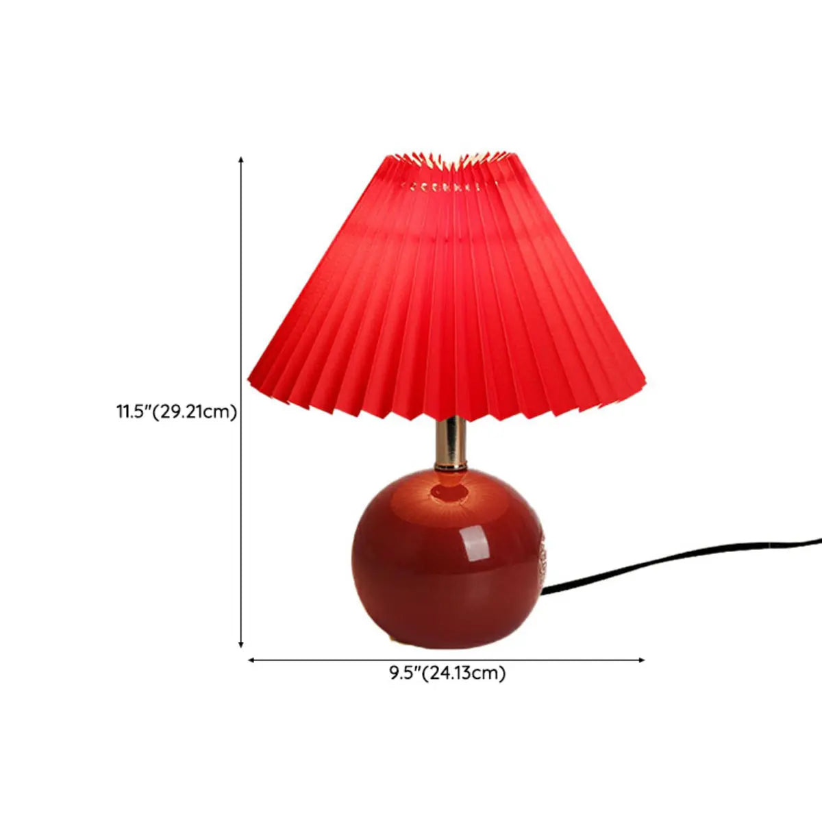 Modern Cone Ceramic Table Lamp for Bedroom, Off-White Image - 25