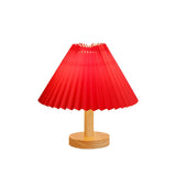 Modern Cone Ceramic Table Lamp for Bedroom, Off-White Image - 4