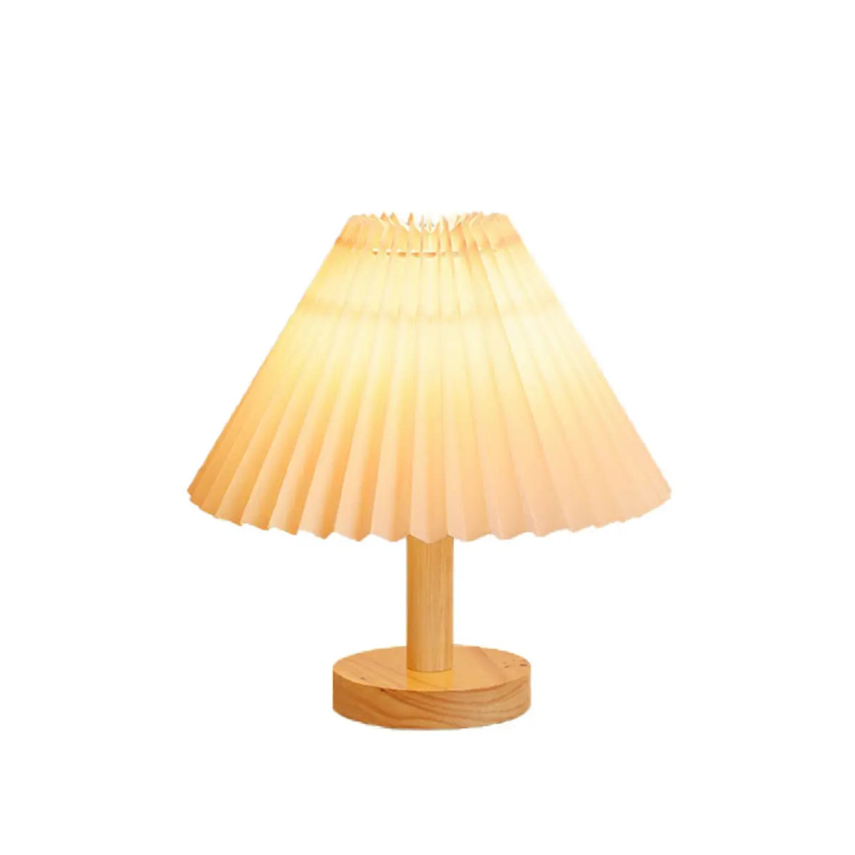 Modern Cone Ceramic Table Lamp for Bedroom, Off-White Image - 6