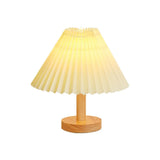 Modern Cone Ceramic Table Lamp for Bedroom, Off-White Image - 8