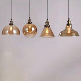 Modern Cone Clear Glass Pendant Lights Adjustable Cord Image - 14