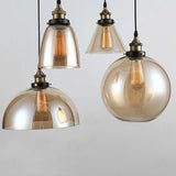 Modern Cone Clear Glass Pendant Lights Adjustable Cord Image - 18