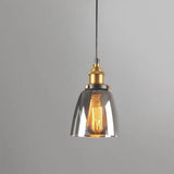 Modern Cone Clear Glass Pendant Lights Adjustable Cord Image - 2