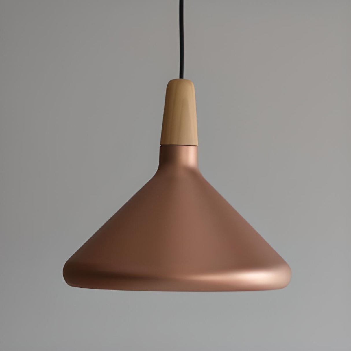 Modern Cone Conical Aluminum Pendant Light Flexible Length Image - 21