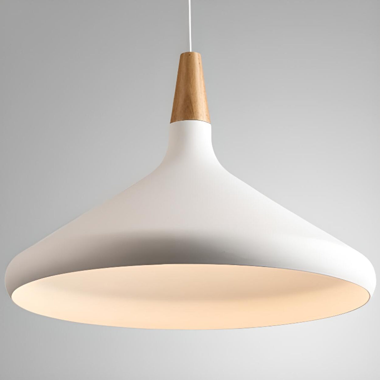 Modern Cone Conical Aluminum Pendant Light Flexible Length Image - 23